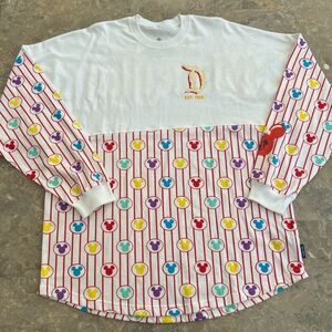 Disneyland Resort Spirit Jersey Popcorn Logo Long Sleeve XL NWT